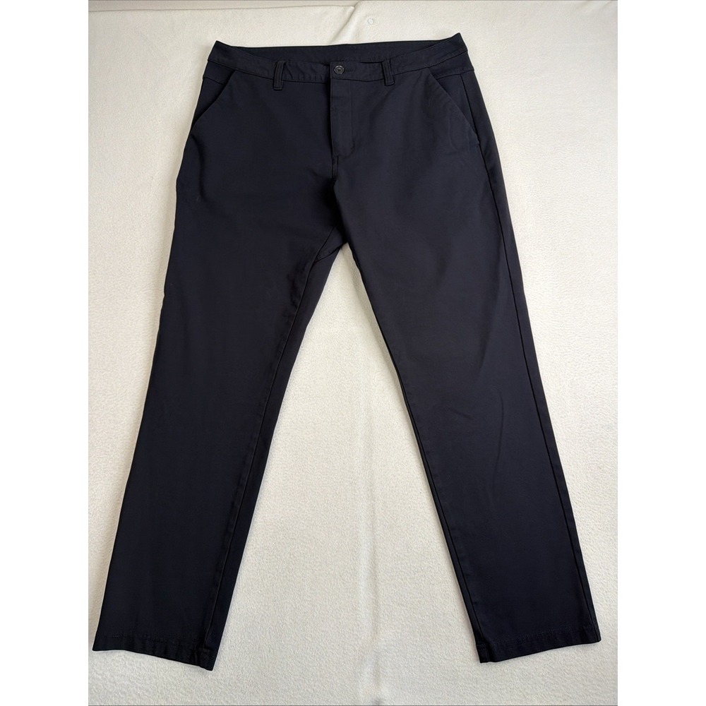 BYLT Everyday Pant 2.0 Slim Fit Mens 38 Navy Blue Stretch Chino Tapered Leg